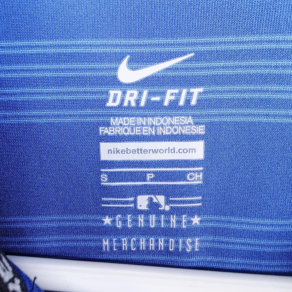 Texas Rangers Shirt Polo Mens Small Blue MLB Baseball Nike Performance Apparel‎